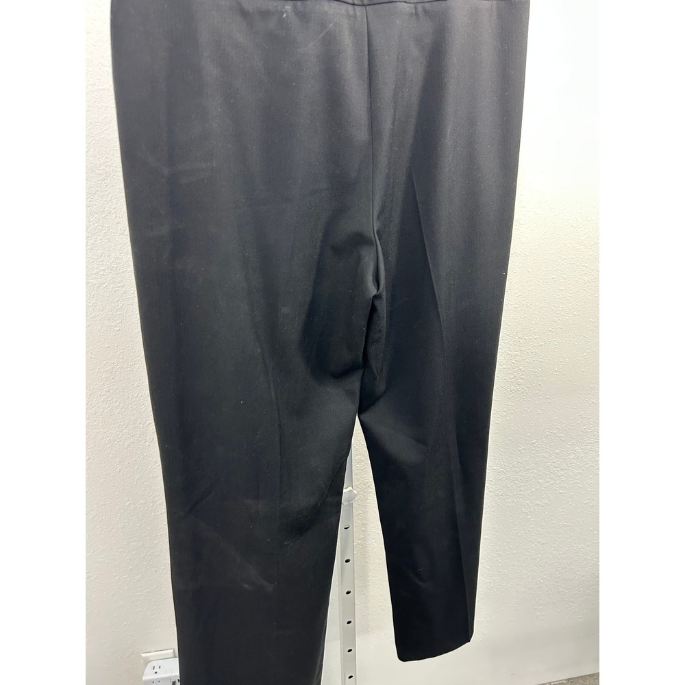 Next Mens Black Tailored Straight Leg Dress Pants Trousers Size 14R Belted